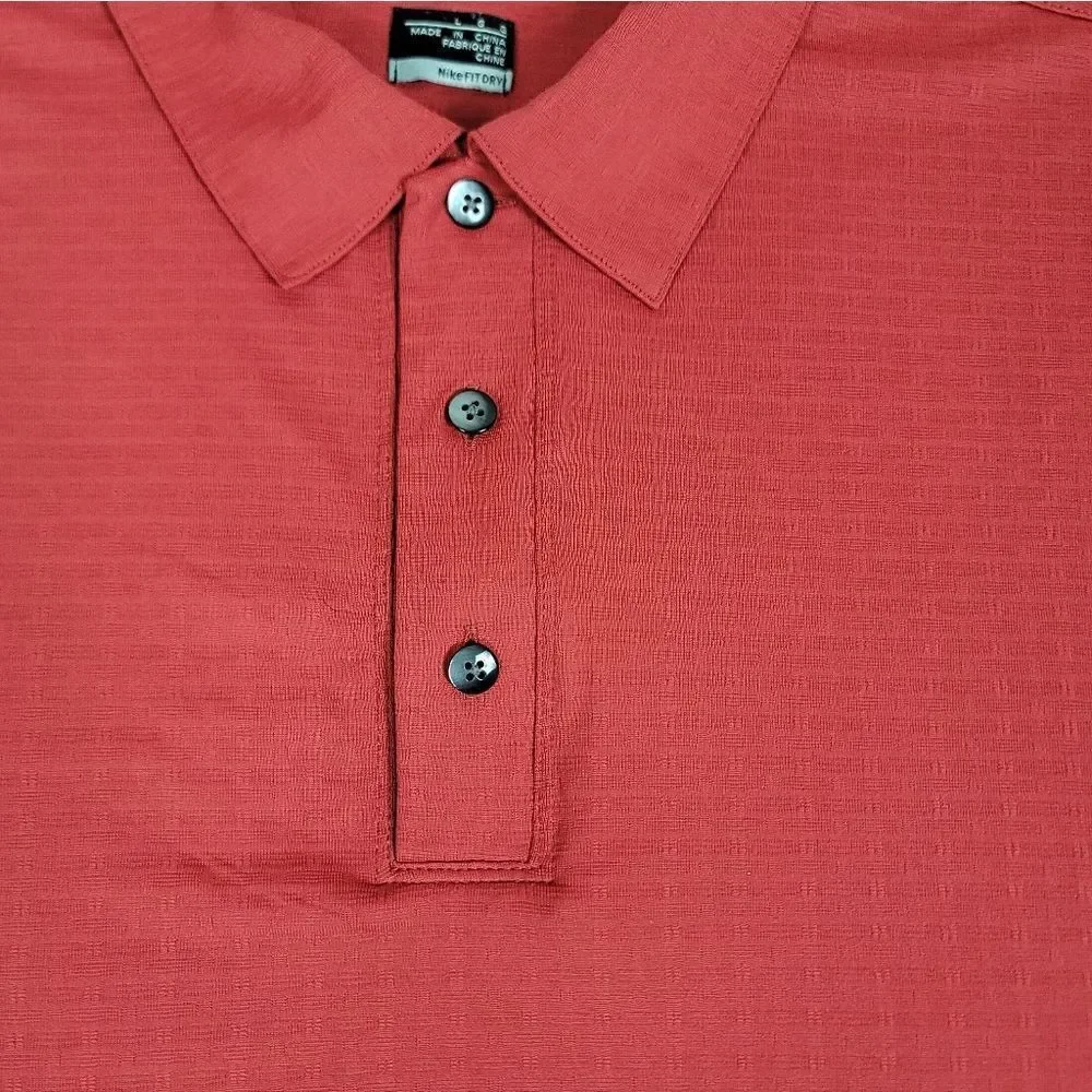 Nike Tiger Woods Collection Polo Shirt Men L Red 2012 Legacy Era Golf